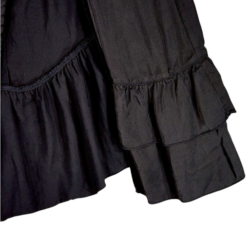 Chic Black Ruffle Midi Skirt - Picture 11 of 13